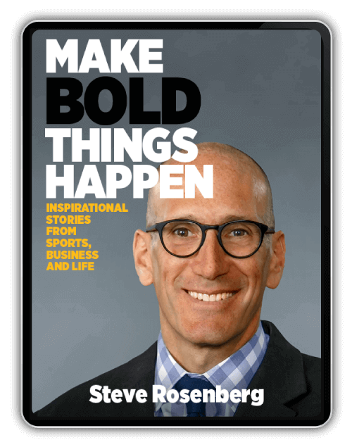 Make Bold Things Happen - book cover on a tablet - Written by Steve Rosenberg